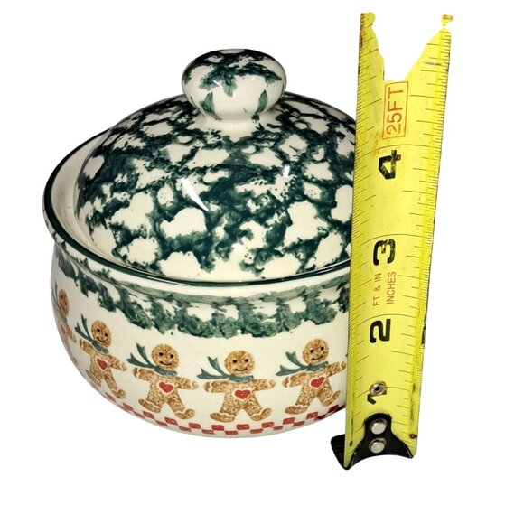 Folkcraft Gingerbread Lidded Sugar Candy Jar Tienshan - Picture 7 of 7